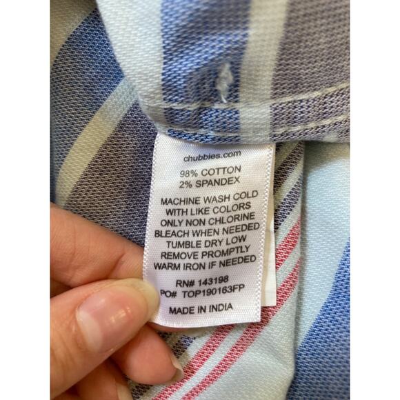 Chubbies cotton blend Striped Hooded Top Size L - Picture 8 of 8